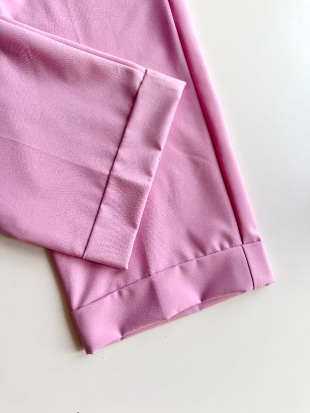 MARELLA Nilla Light Pink Cuffed Cropped Straight Leg Trouser Pants, Size 6 - Picture 8 of 15